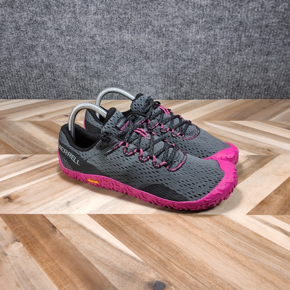 Merrell Vapor Glove 6 Women's 9 Granite Fuchsia Minimal Trail Running Shoes